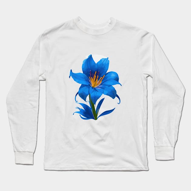 flower lily Long Sleeve T-Shirt by designfurry 